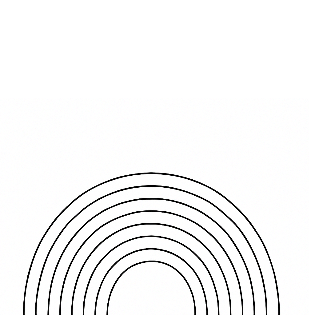 Arco iris simplificado para colorir para colorir