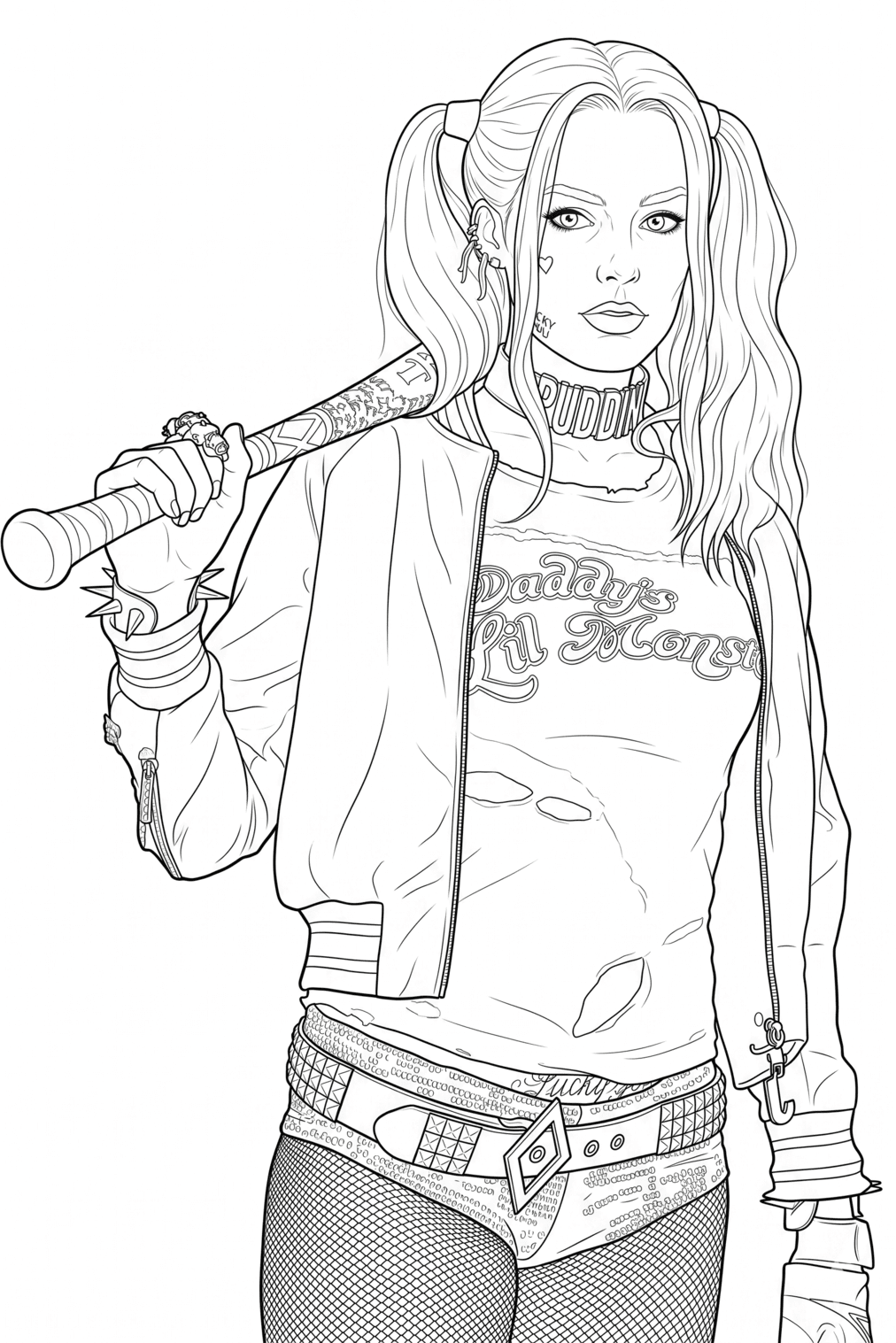 Arlequina margot robbie para colorir para colorir
