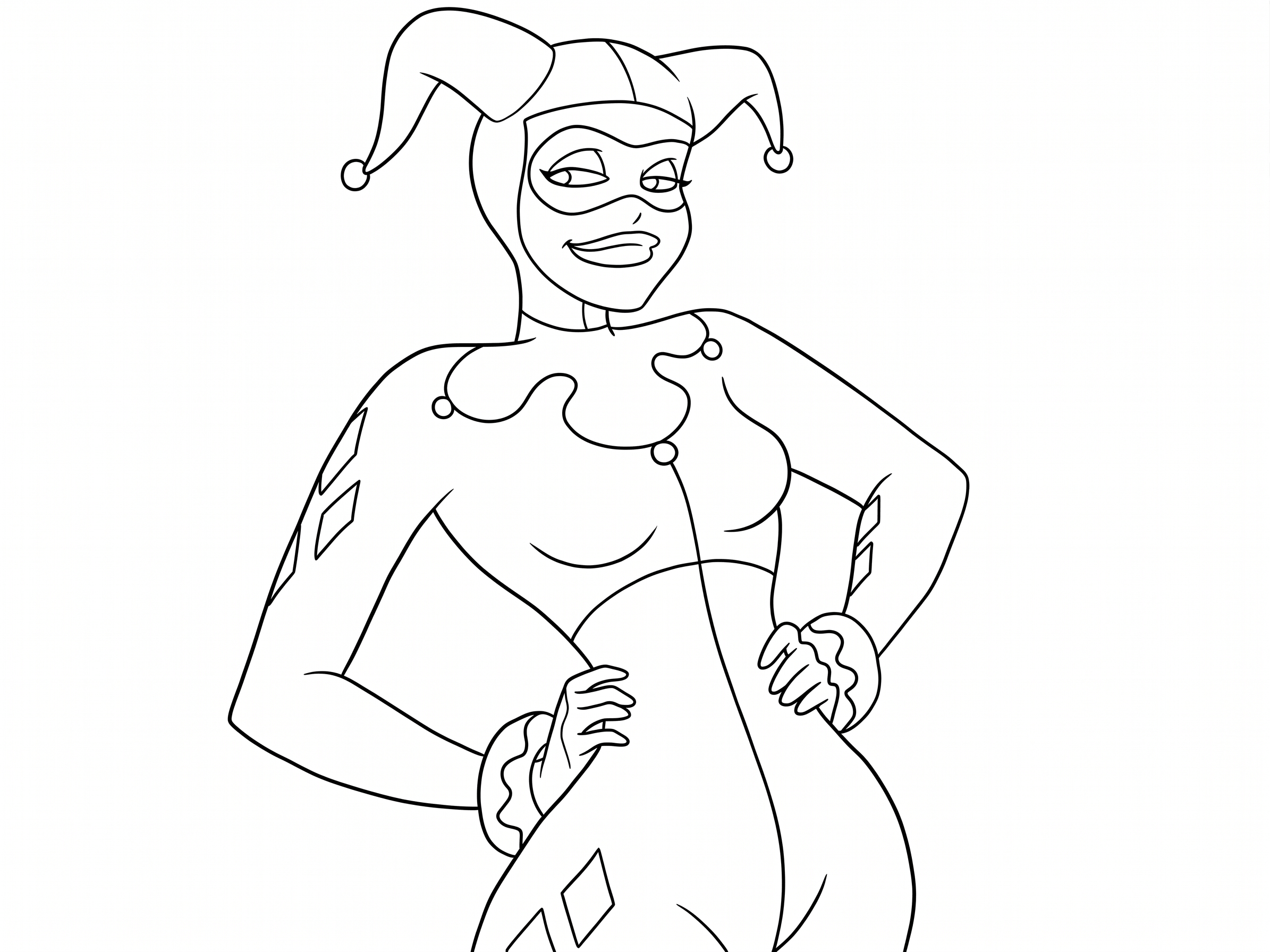 Arlequina quadrinhos para colorir para colorir