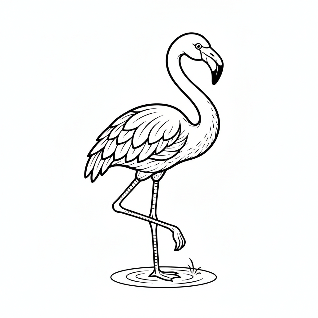 Flamingo para colorir para colorir