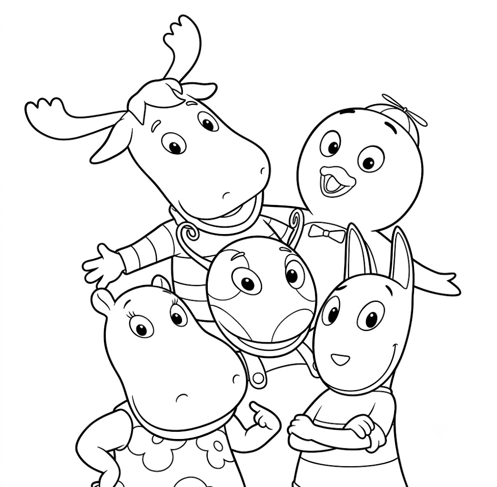 Backyardigans juntos para colorir para colorir