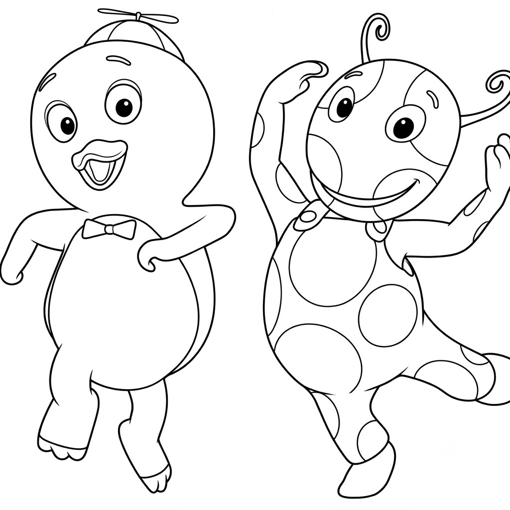 Backyardigans pablo e uniqua para colorir para colorir