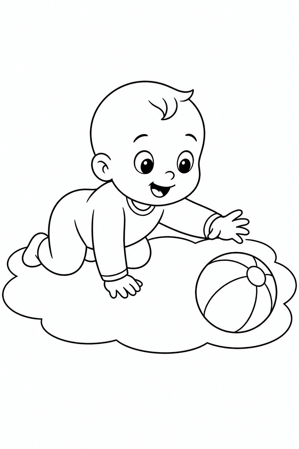 Bebe engatinhando para colorir para colorir