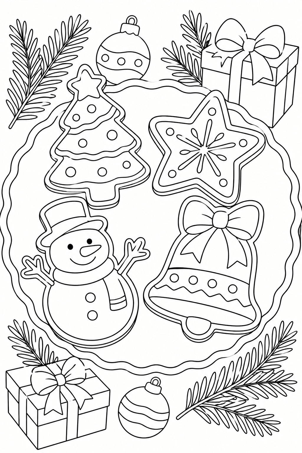 Biscoitos de natal para colorir para colorir