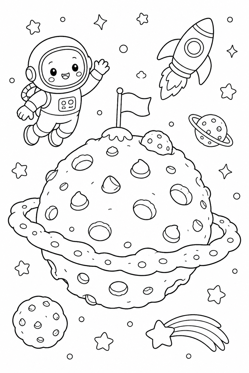 Planeta de biscoito para colorir para colorir