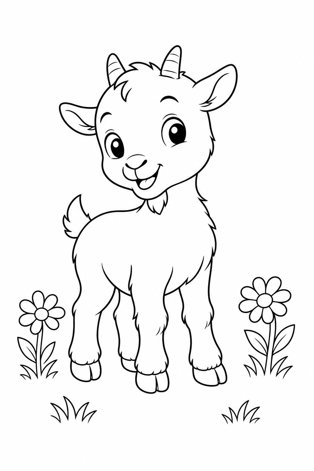 Bode filhote para colorir para colorir