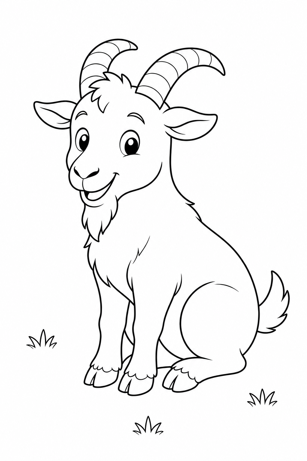 Bode fofo para colorir para colorir