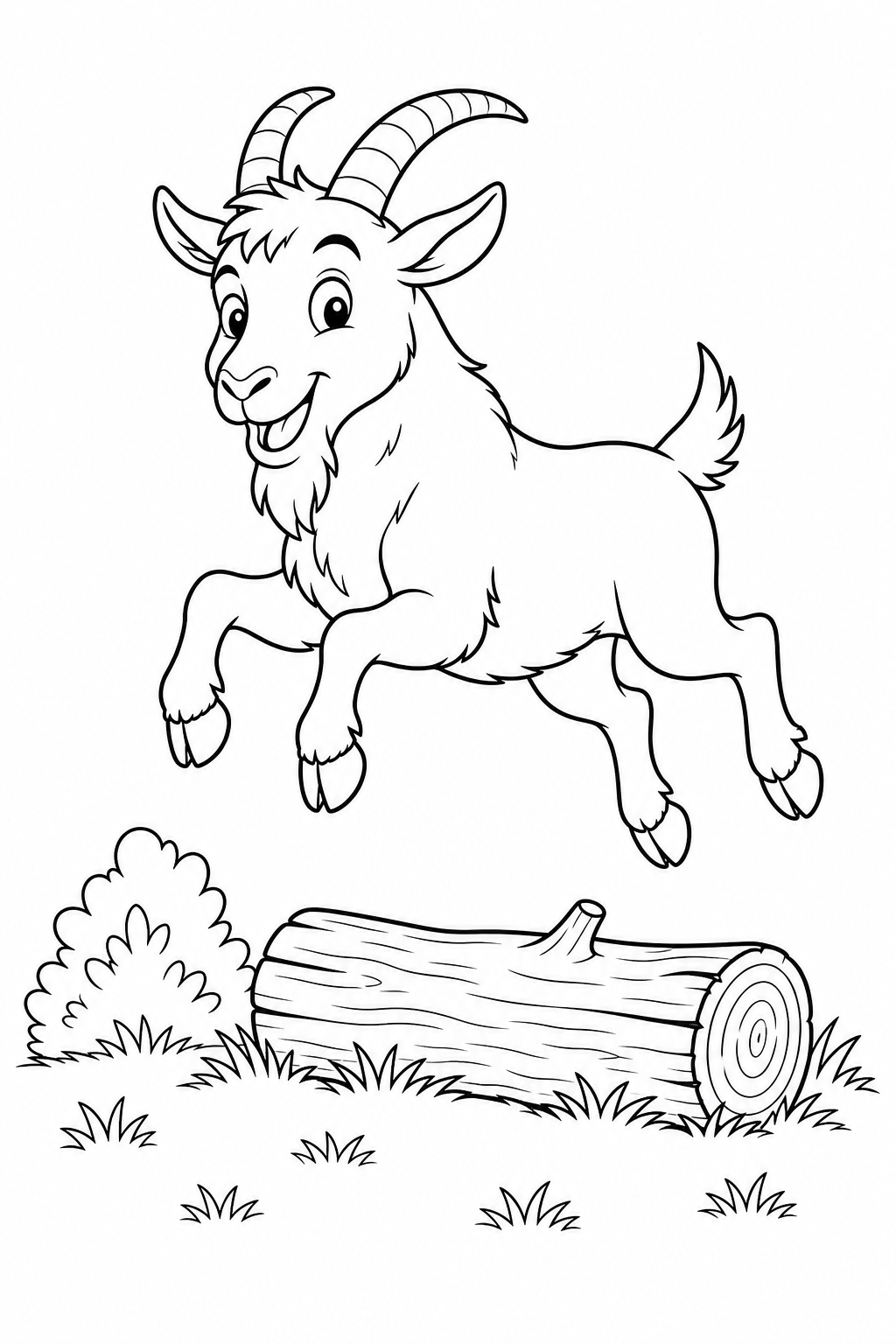Bode pulando para colorir para colorir