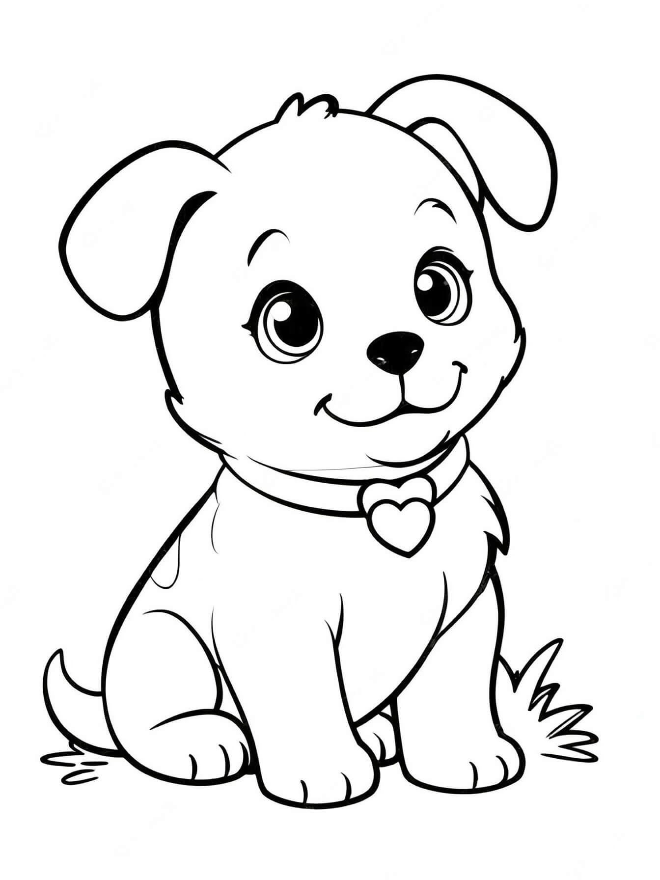 Cachorrinho para colorir para colorir
