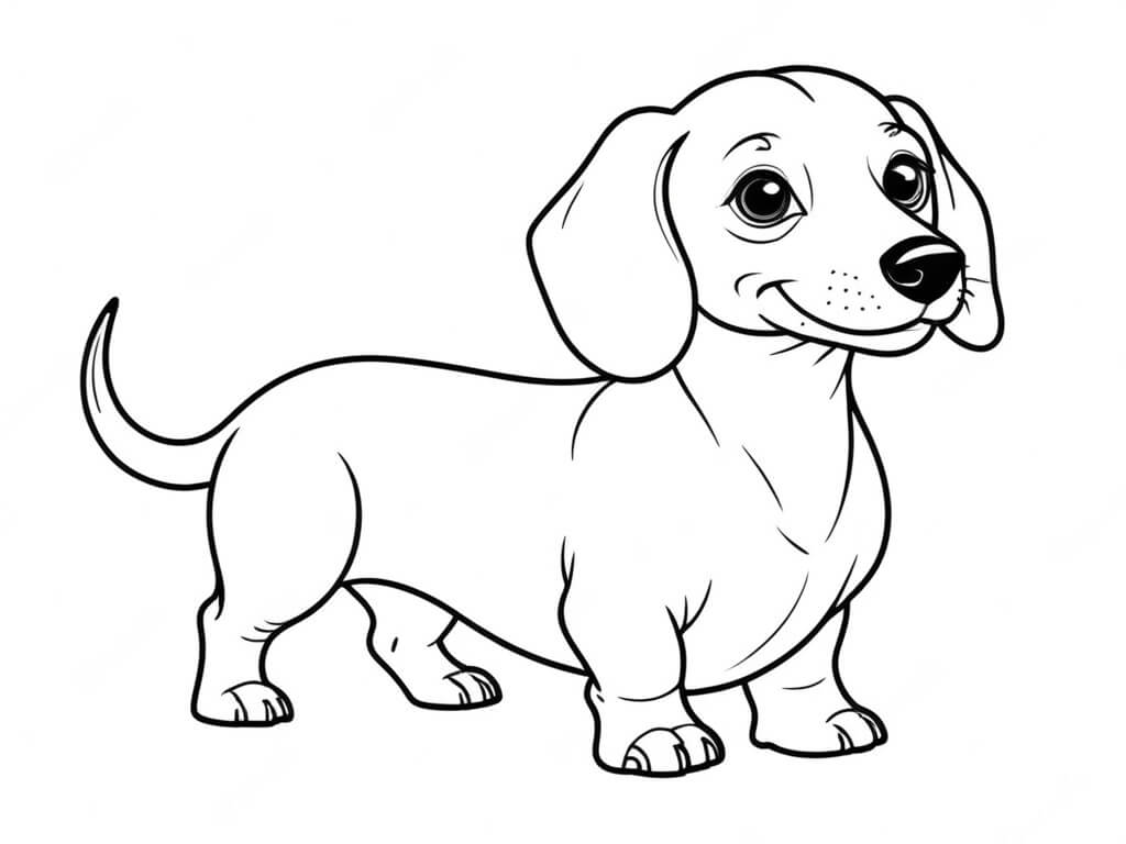 Cachorro chamado dito para colorir para colorir