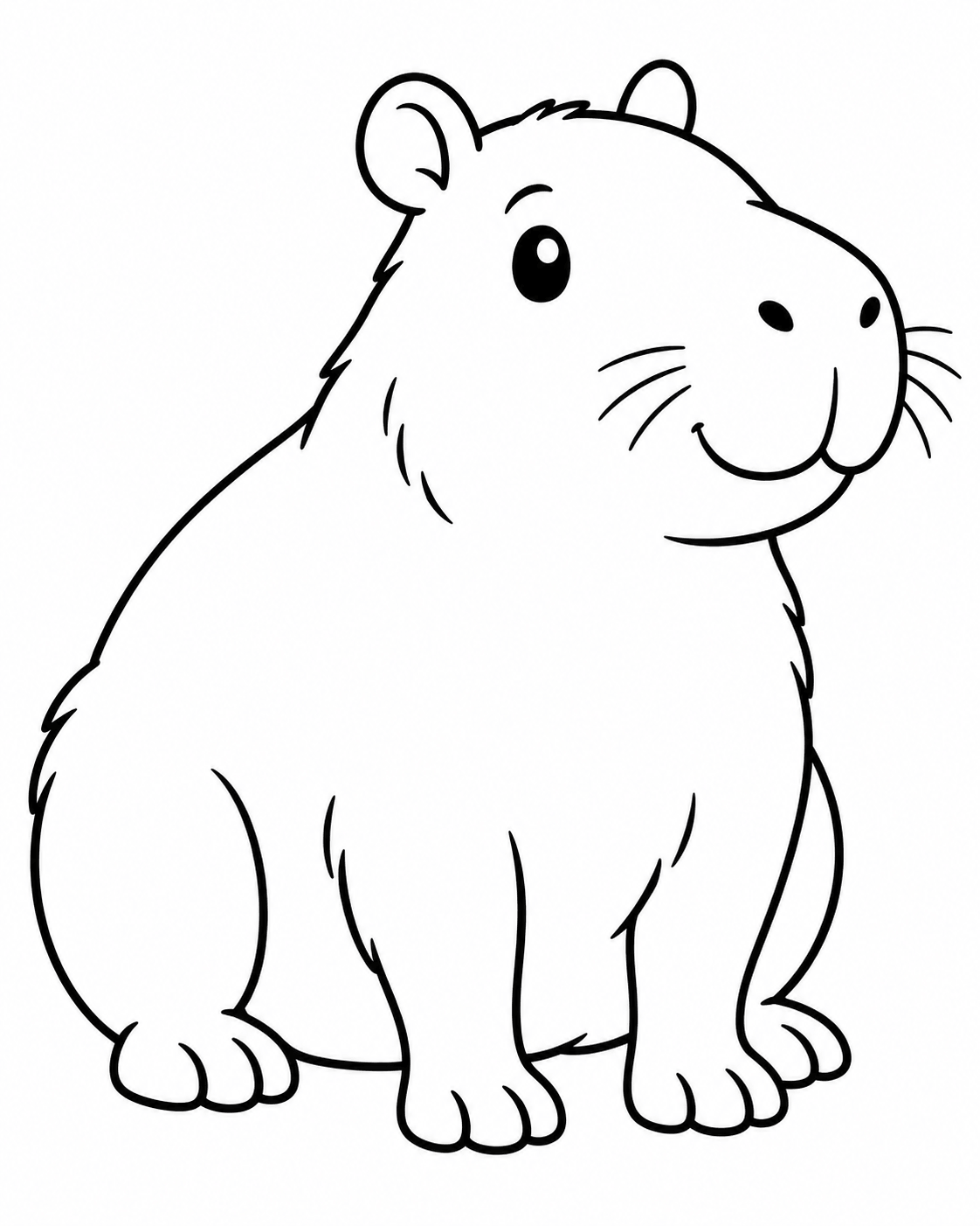 Capivara para colorir para colorir