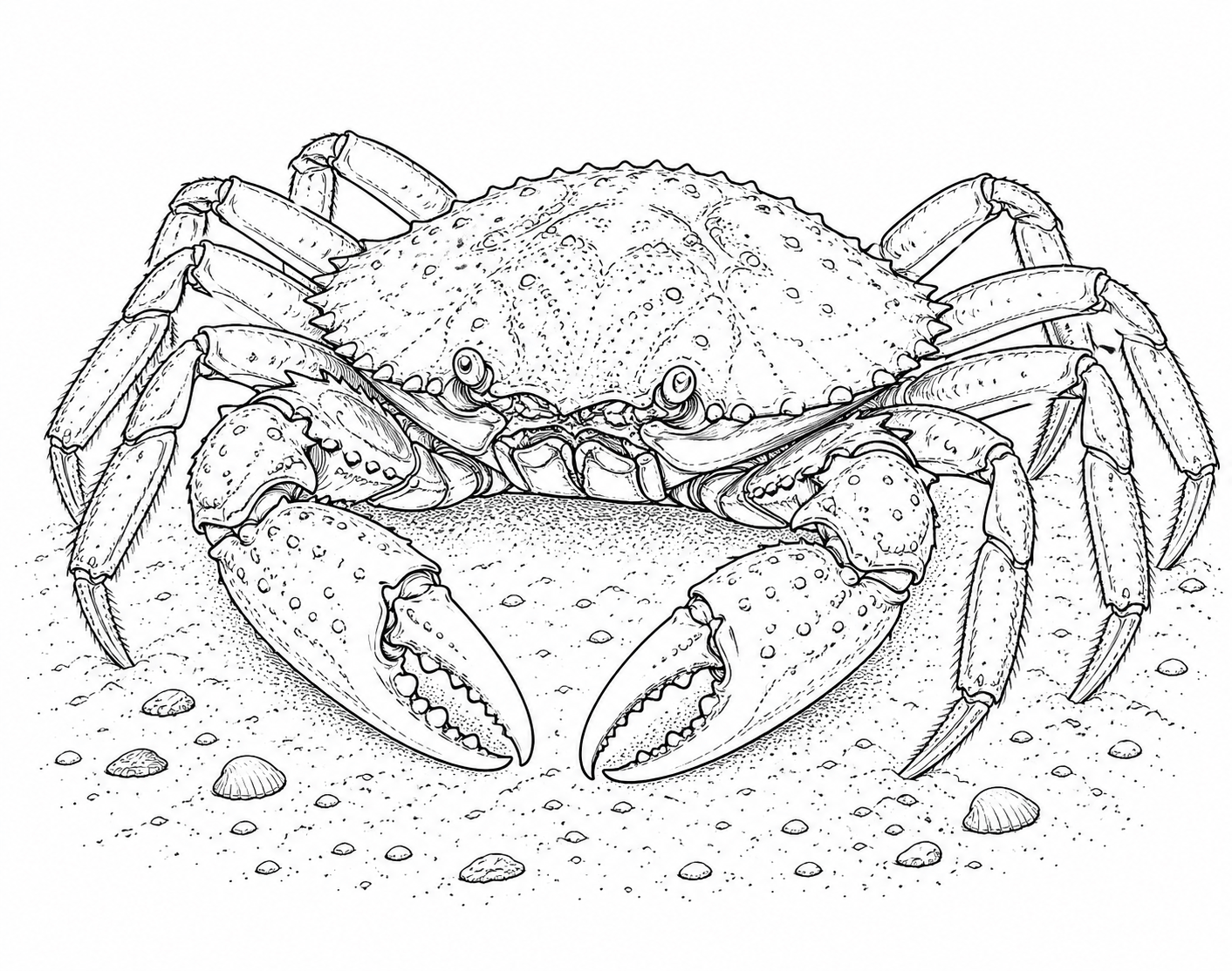 Carangejo realista para colorir para colorir