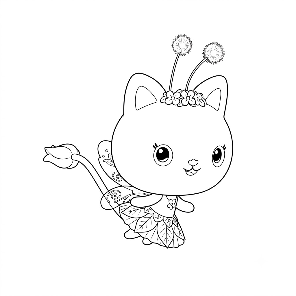 Casa magica da gabby kitty fada para colorir para colorir