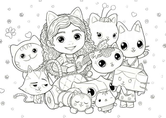 Gabby e seus amigos para colorir para colorir