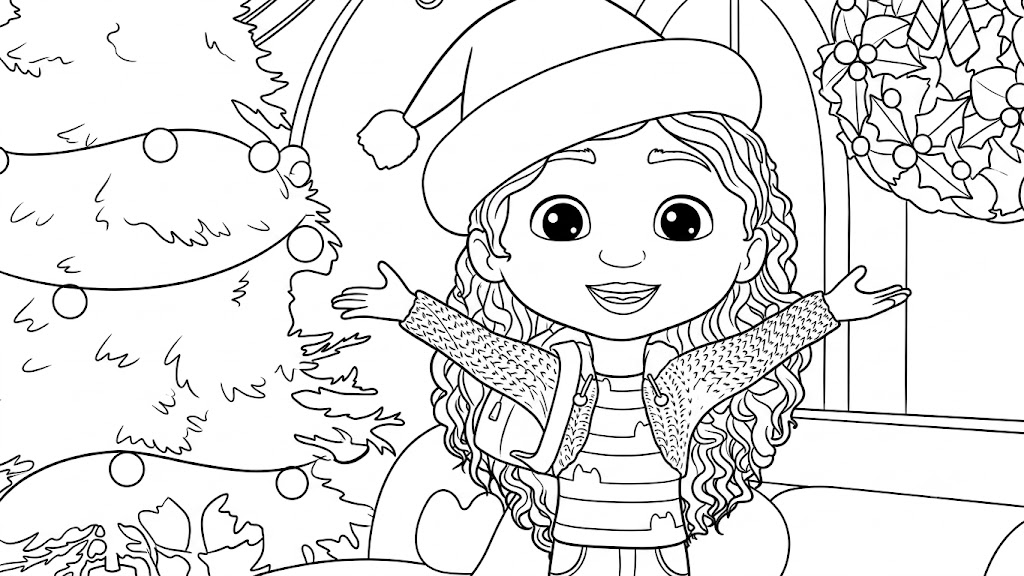 Gabby no natal para colorir para colorir