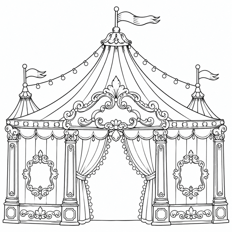 Circo tenda para colorir para colorir