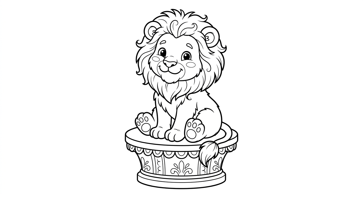 Leao circo para colorir para colorir
