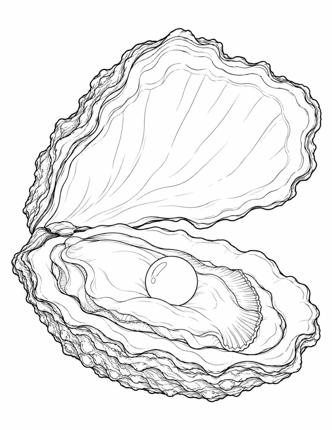Ostra realista para colorir para colorir