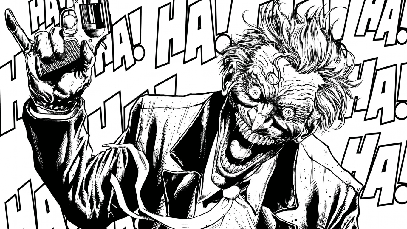 Coringa com arma para colorir para colorir