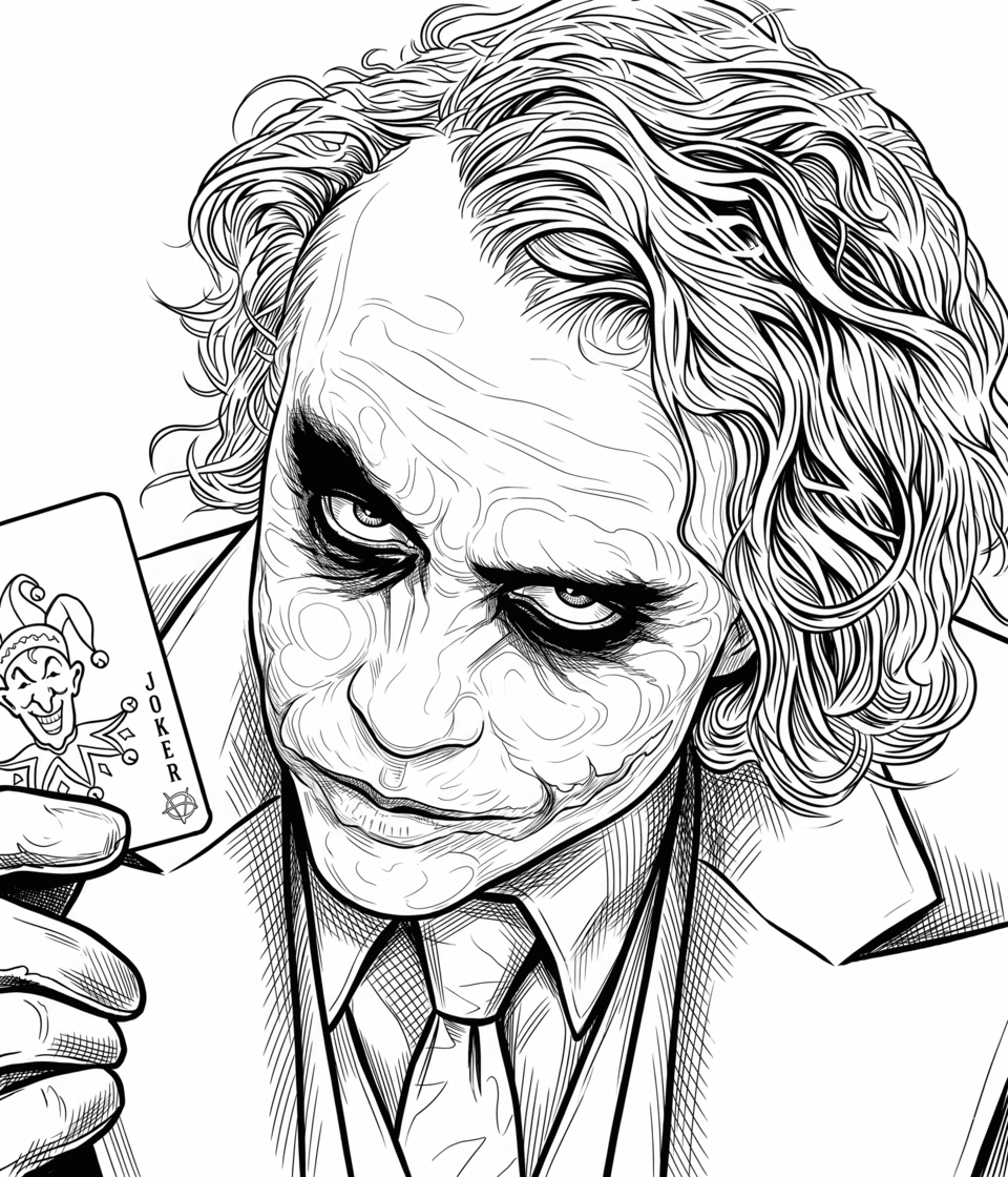 Coringa filme para colorir para colorir