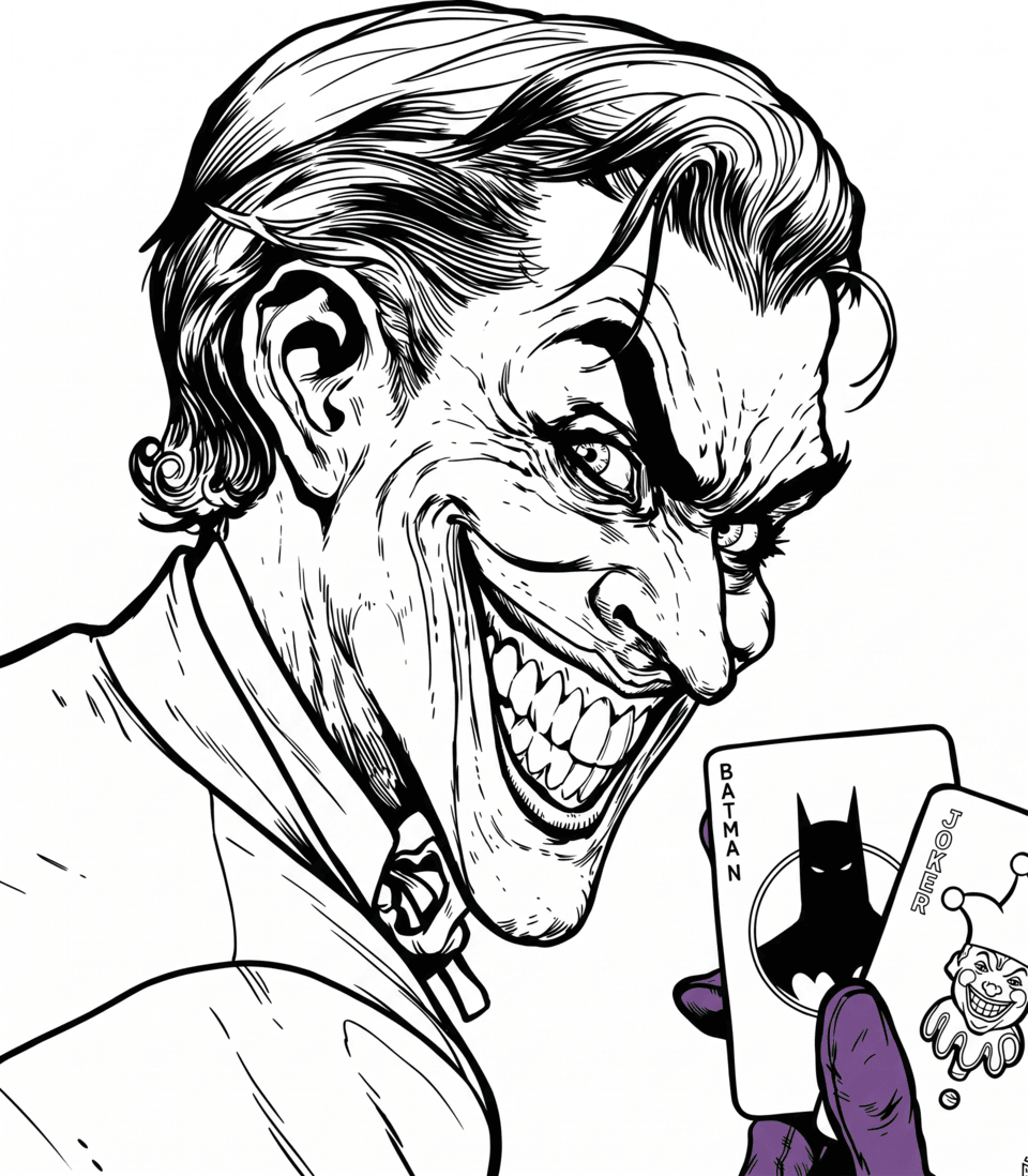 Coringa quadrinhos para colorir para colorir