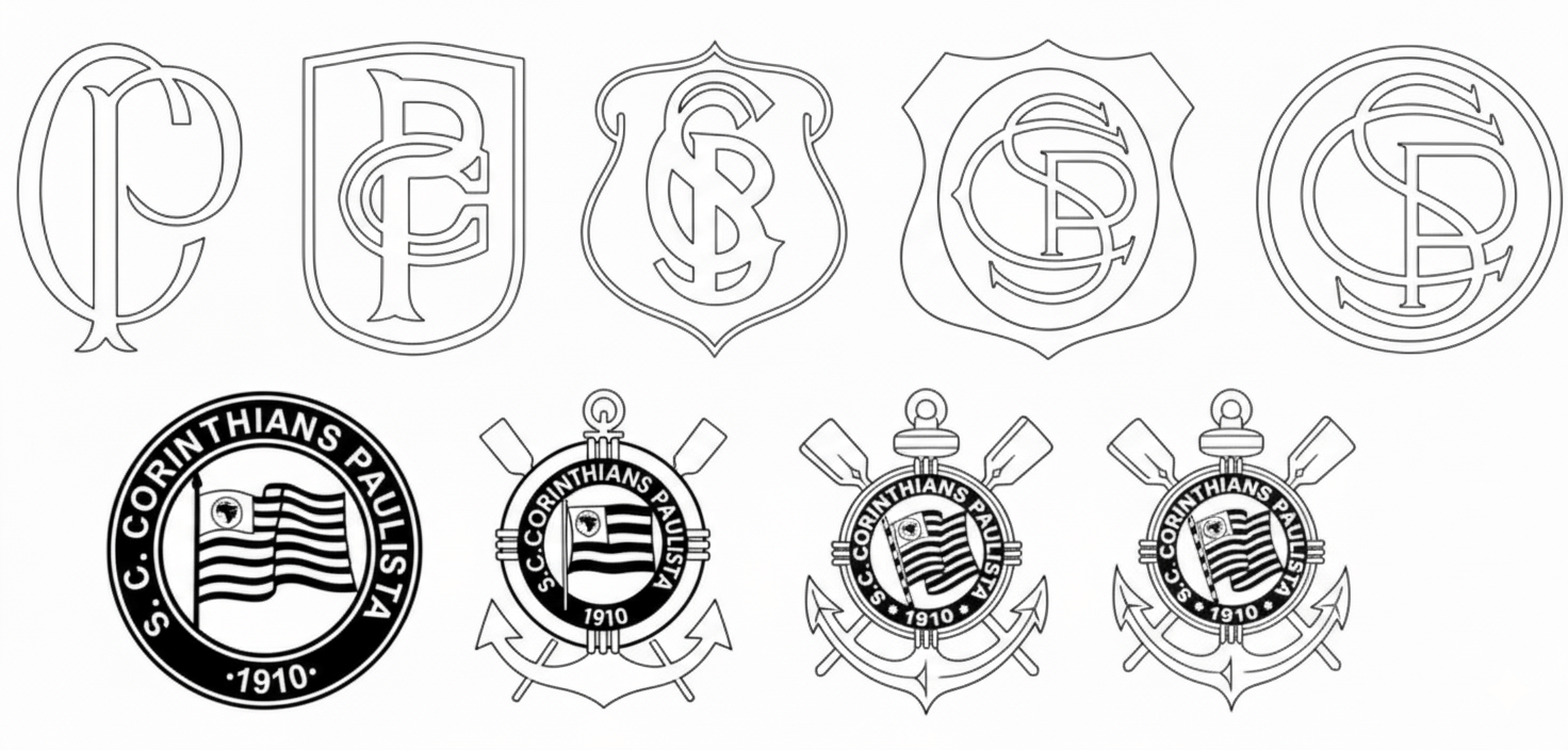 Corinthians escudos para colorir para colorir