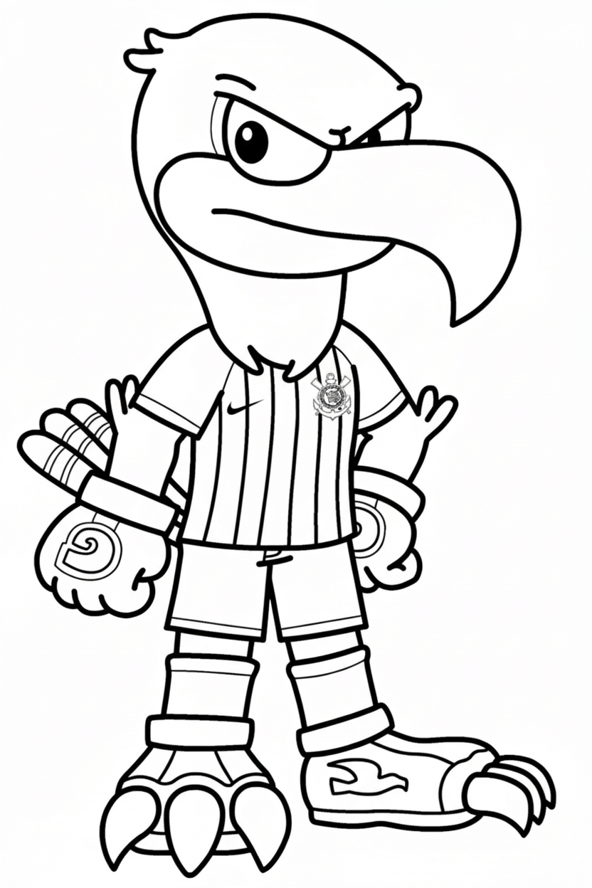 Corinthians gaviao desenho para colorir para colorir