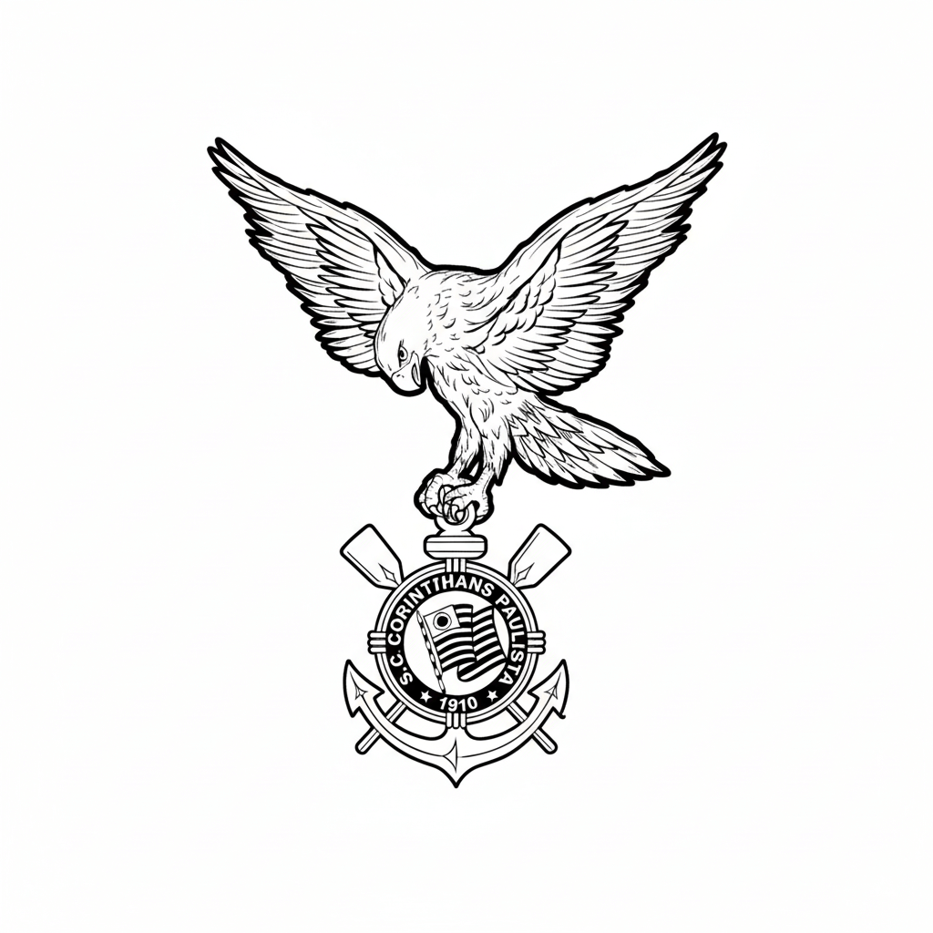 Corinthians gaviao para colorir para colorir