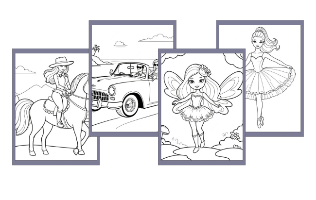 Barbie para Colorir PDF