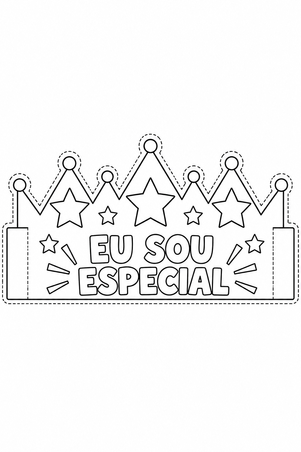 Coroa do dia das criancas para colorir para colorir