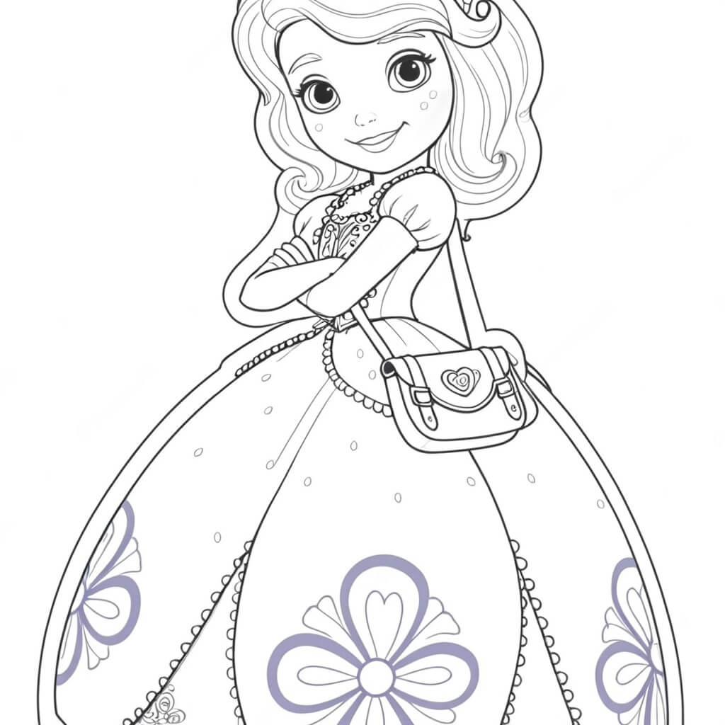 Princesa sofia para colorir