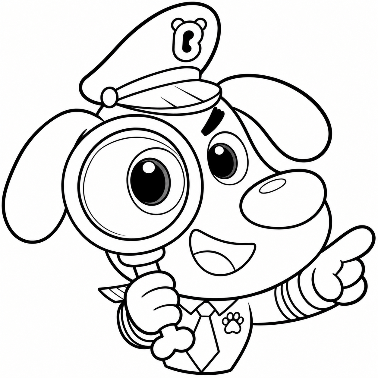 Detetive labrador lupa para colorir para colorir