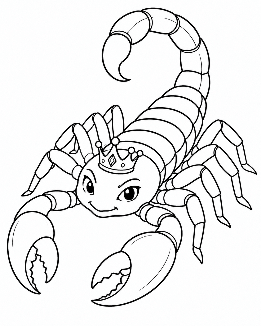 Escorpiao coroa para colorir para colorir