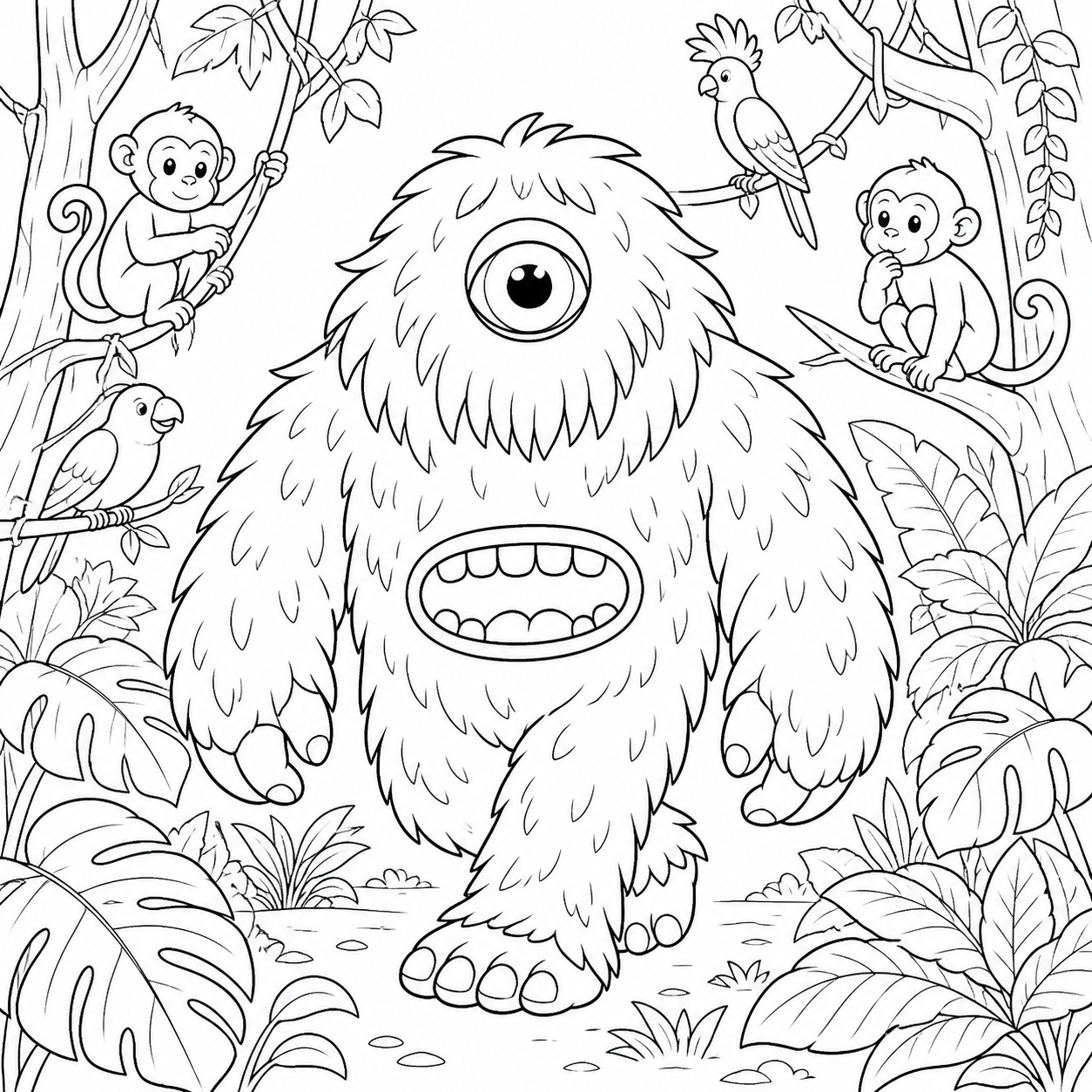 Mapinguari para colorir para colorir