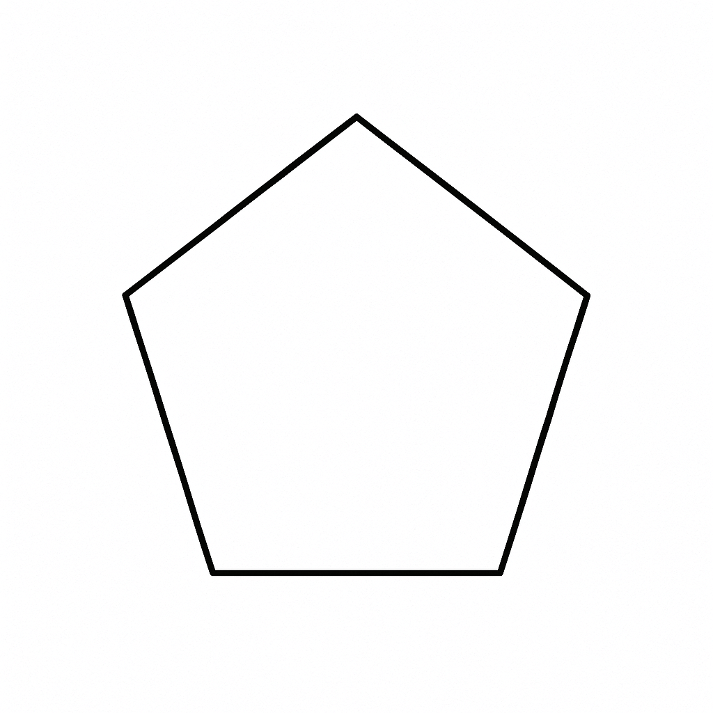 Pentagono para colorir para colorir