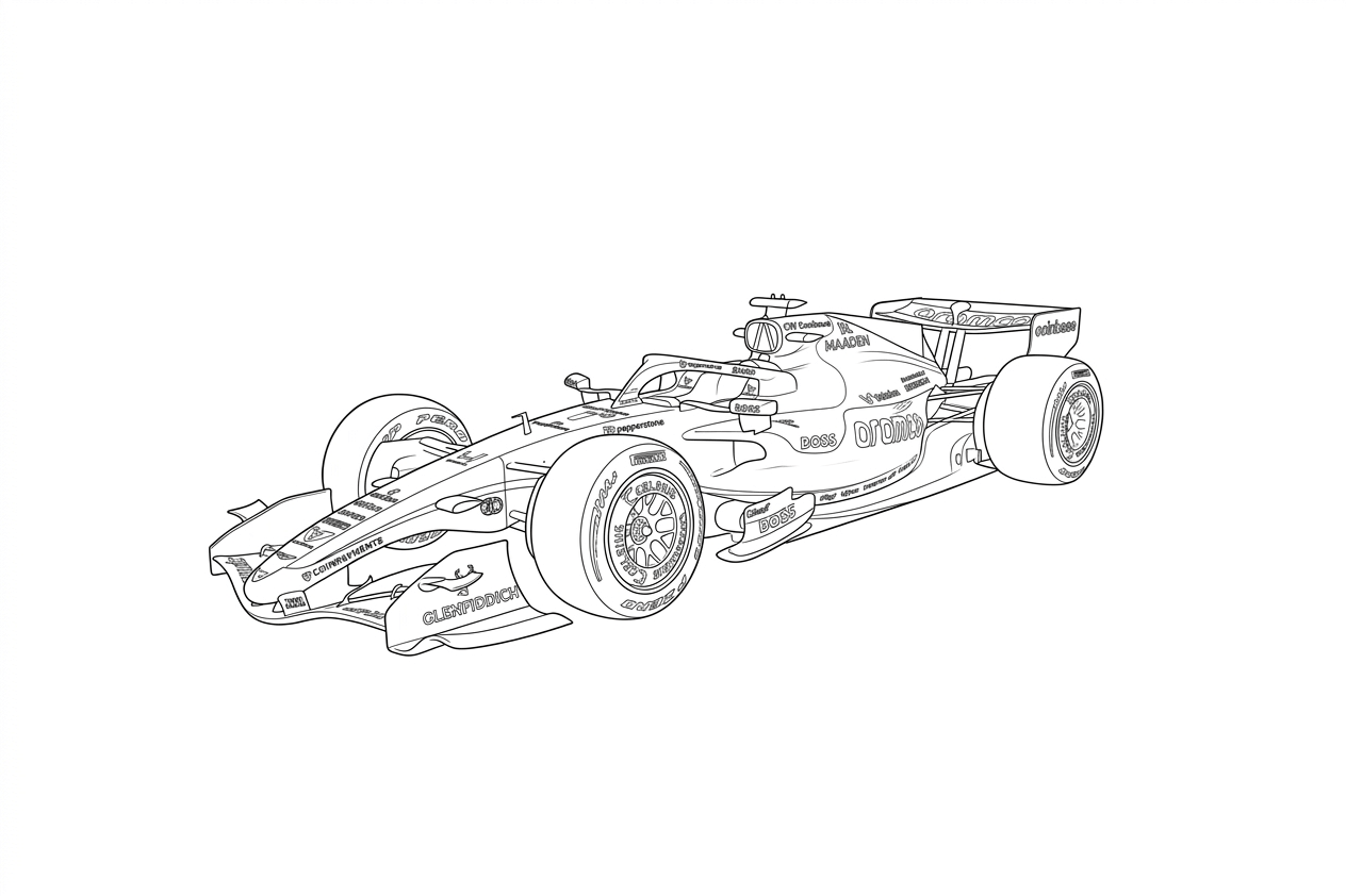 Formula 1 aston martin AMR26 para colorir para colorir