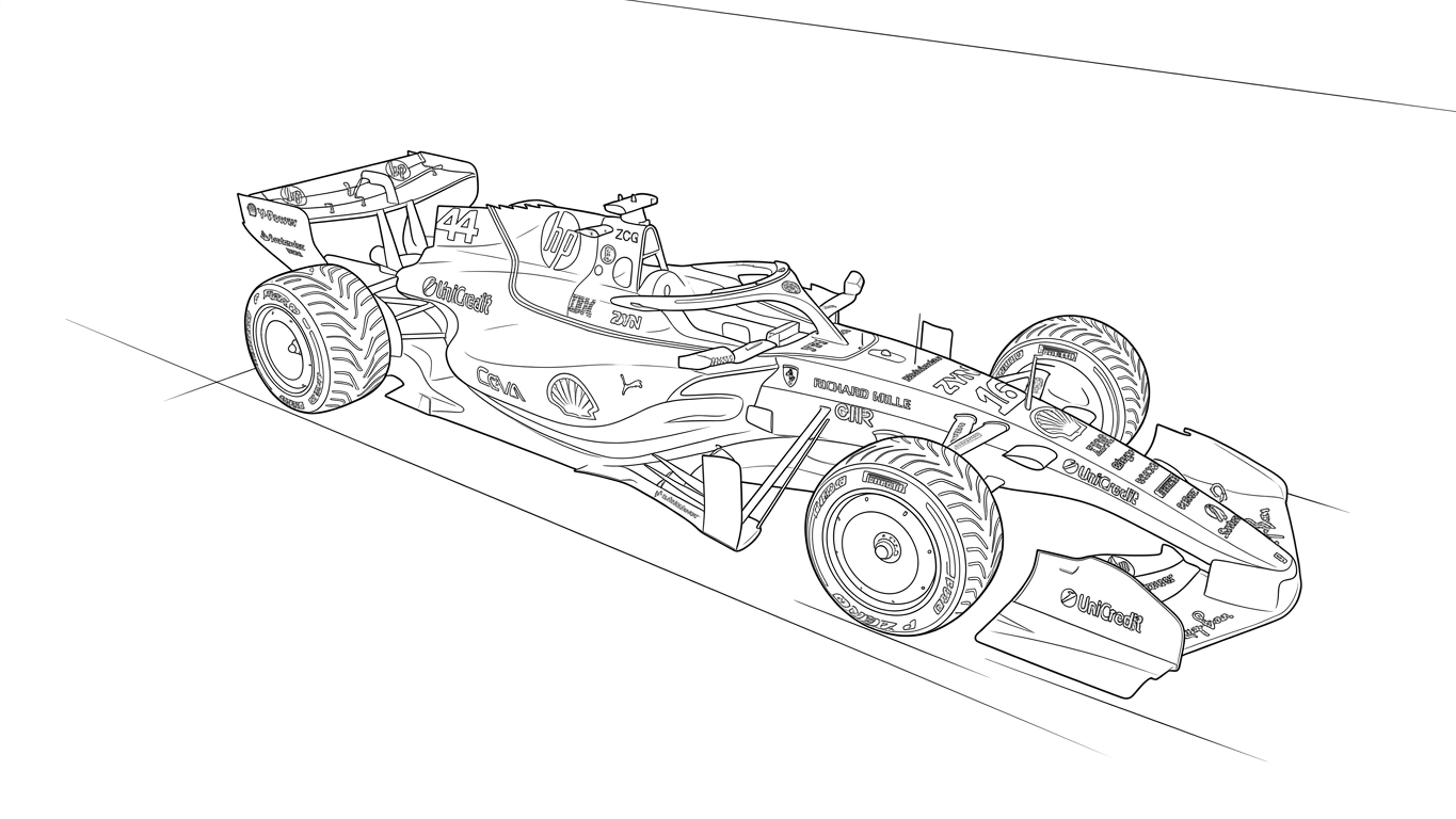 Formula 1 ferrari s26 para colorir para colorir