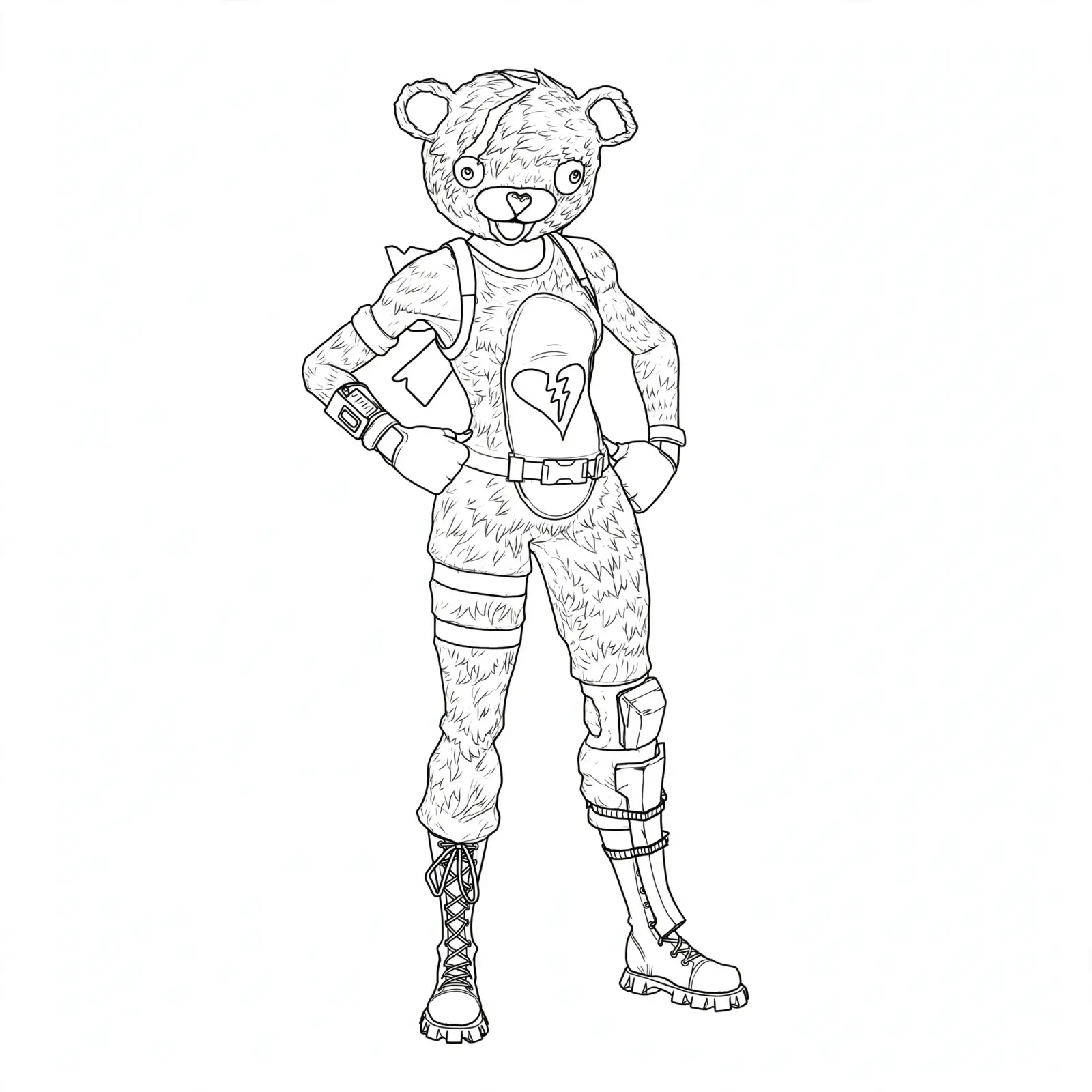 Fortnite lider da equipe abraco para colorir para colorir