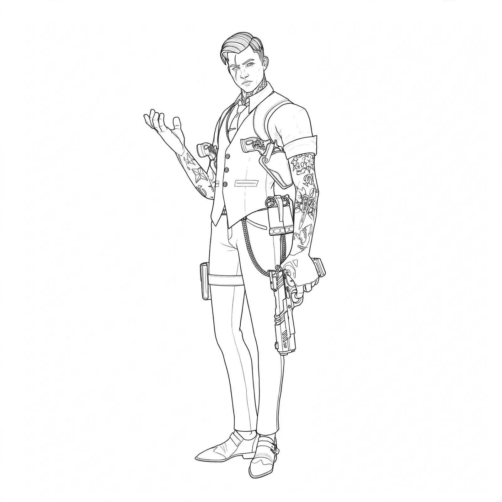 Fortnite midas com maos douradas para colorir para colorir
