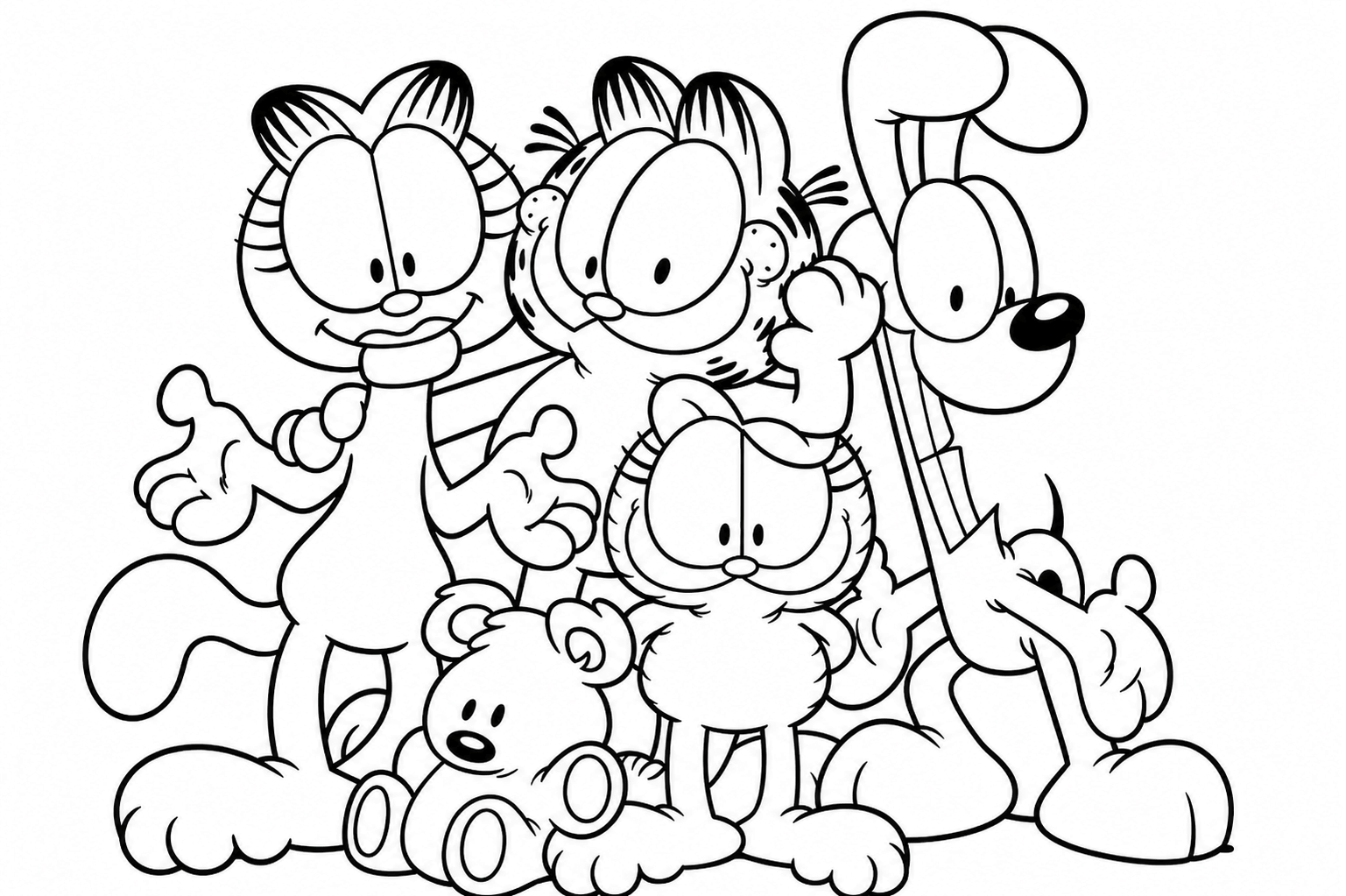 Garfield personagens para colorir para colorir