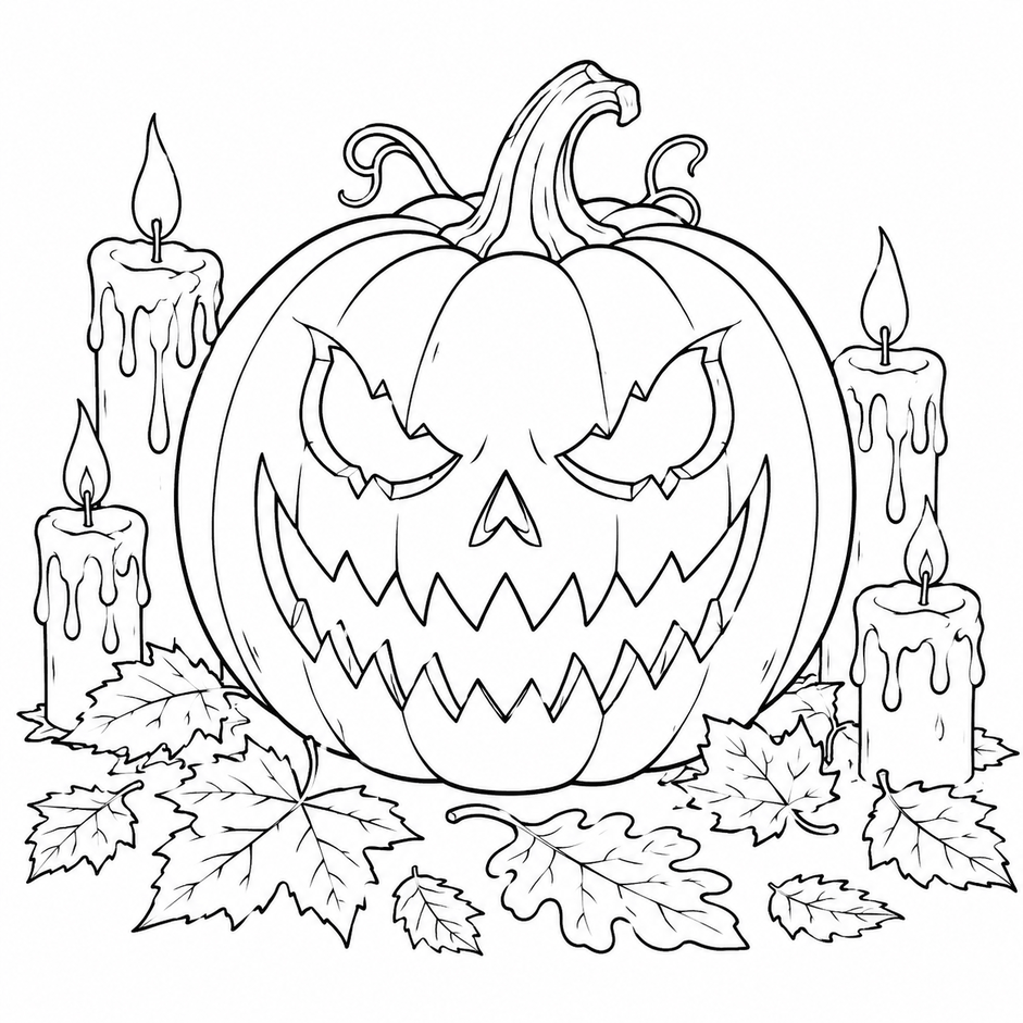 Halloween abobora assustadora para colorir para colorir