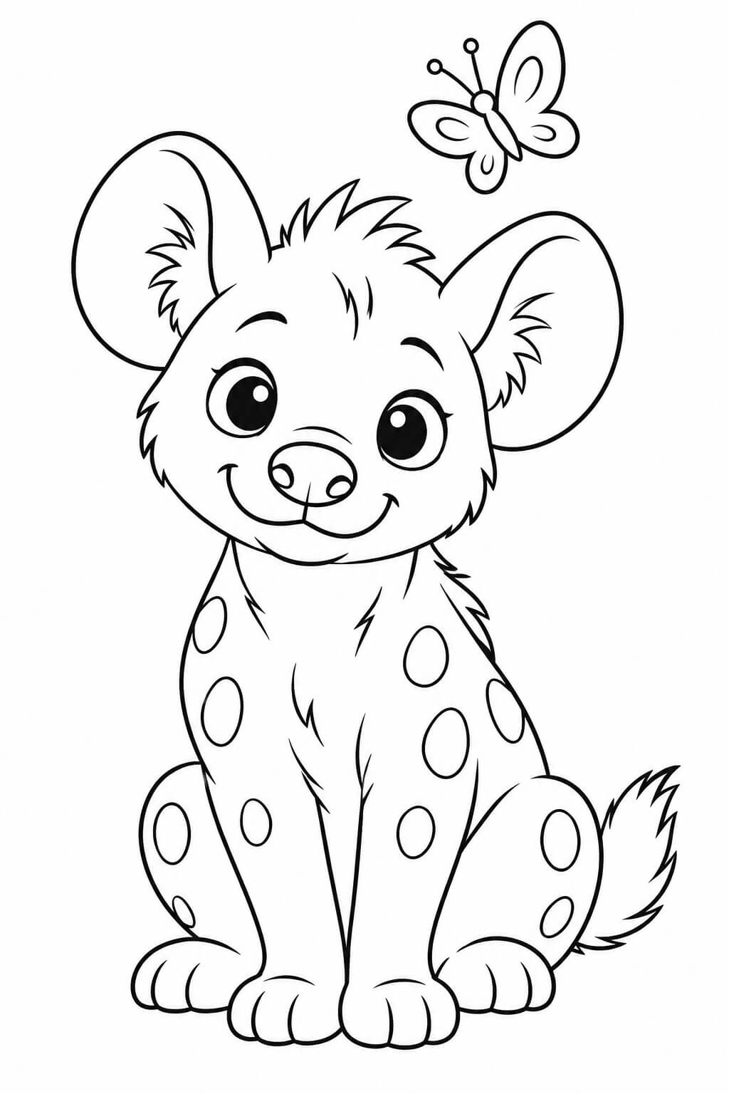 Hiena filhote para colorir para colorir
