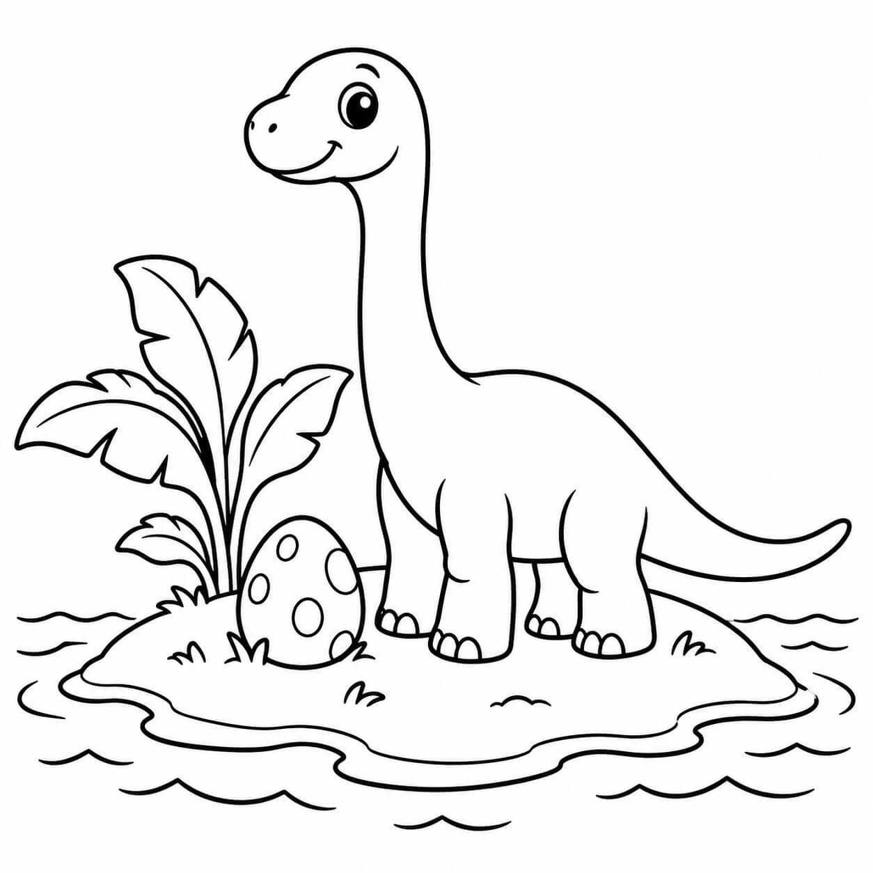 Ilha com dinossauro para colorir para colorir