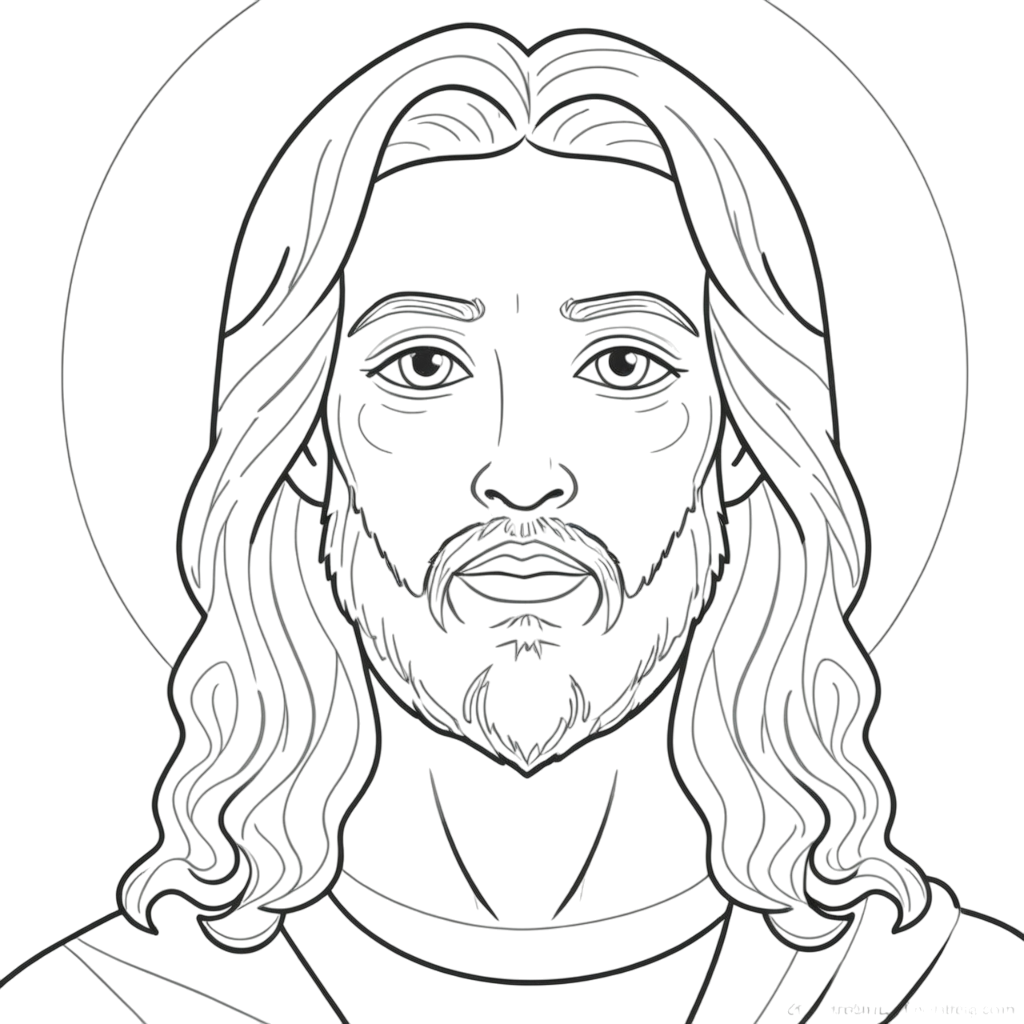 Jesus aureola para colorir para colorir