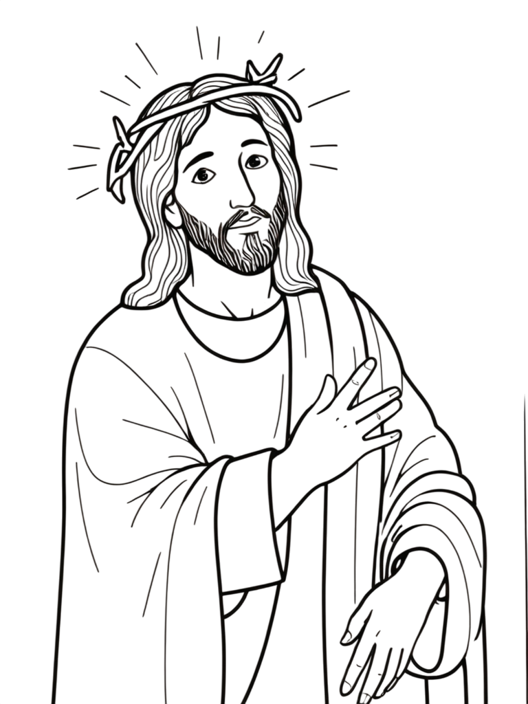 Jesus cristo para colorir para colorir