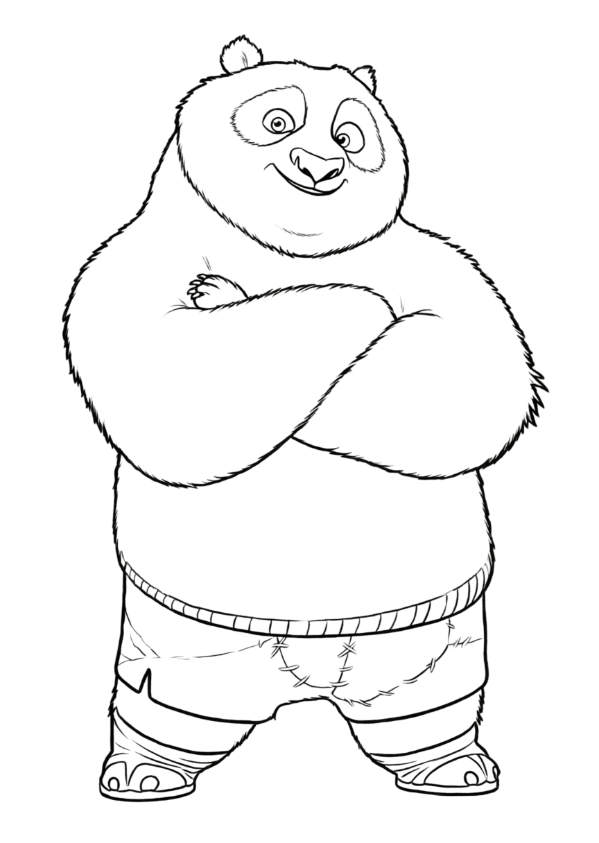 Po kung fu panda para colorir para colorir