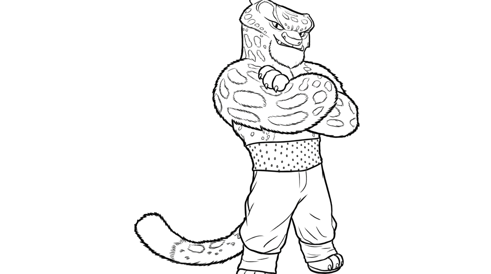 Tai lung kung fu panda para colorir para colorir