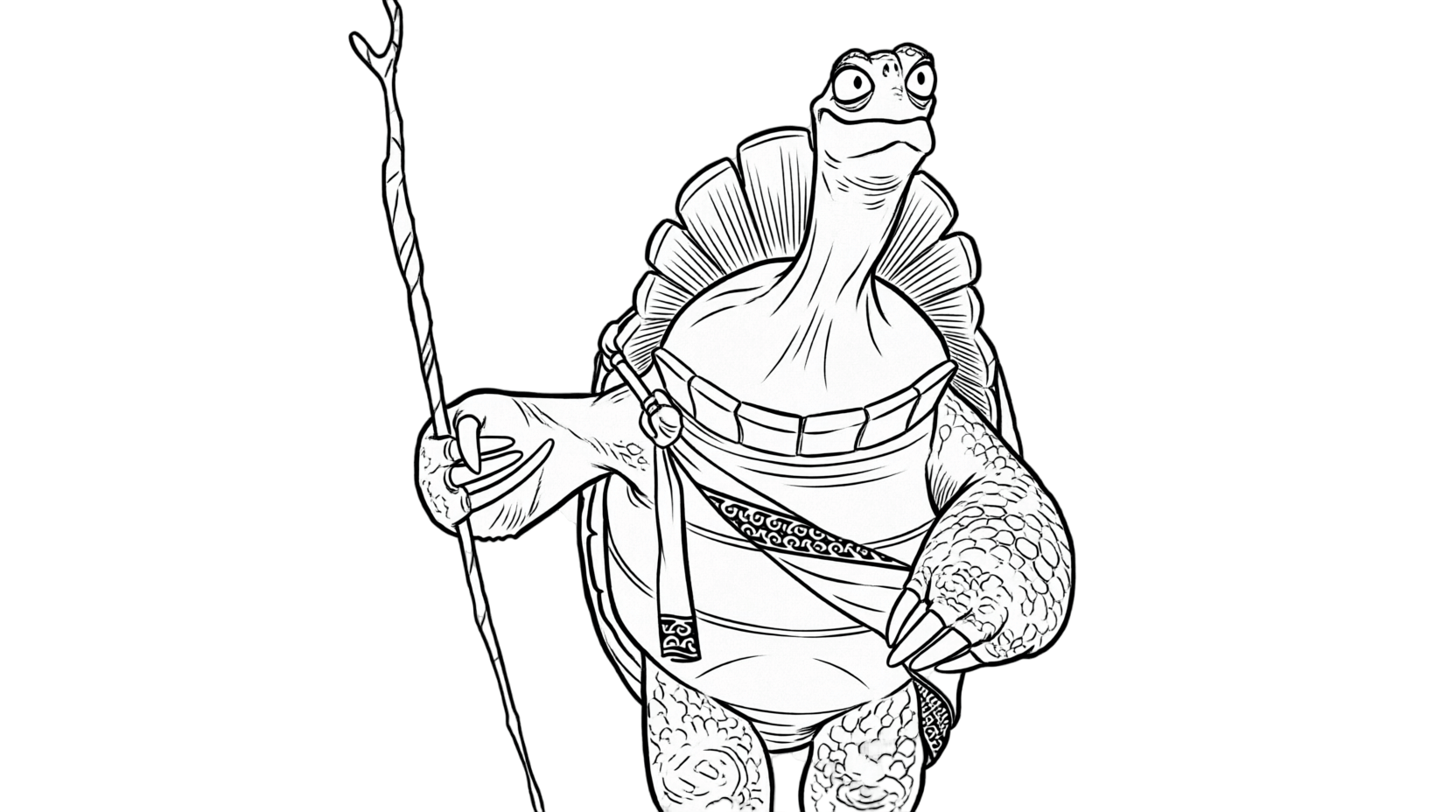 Tartagura mestre oogway para colorir para colorir