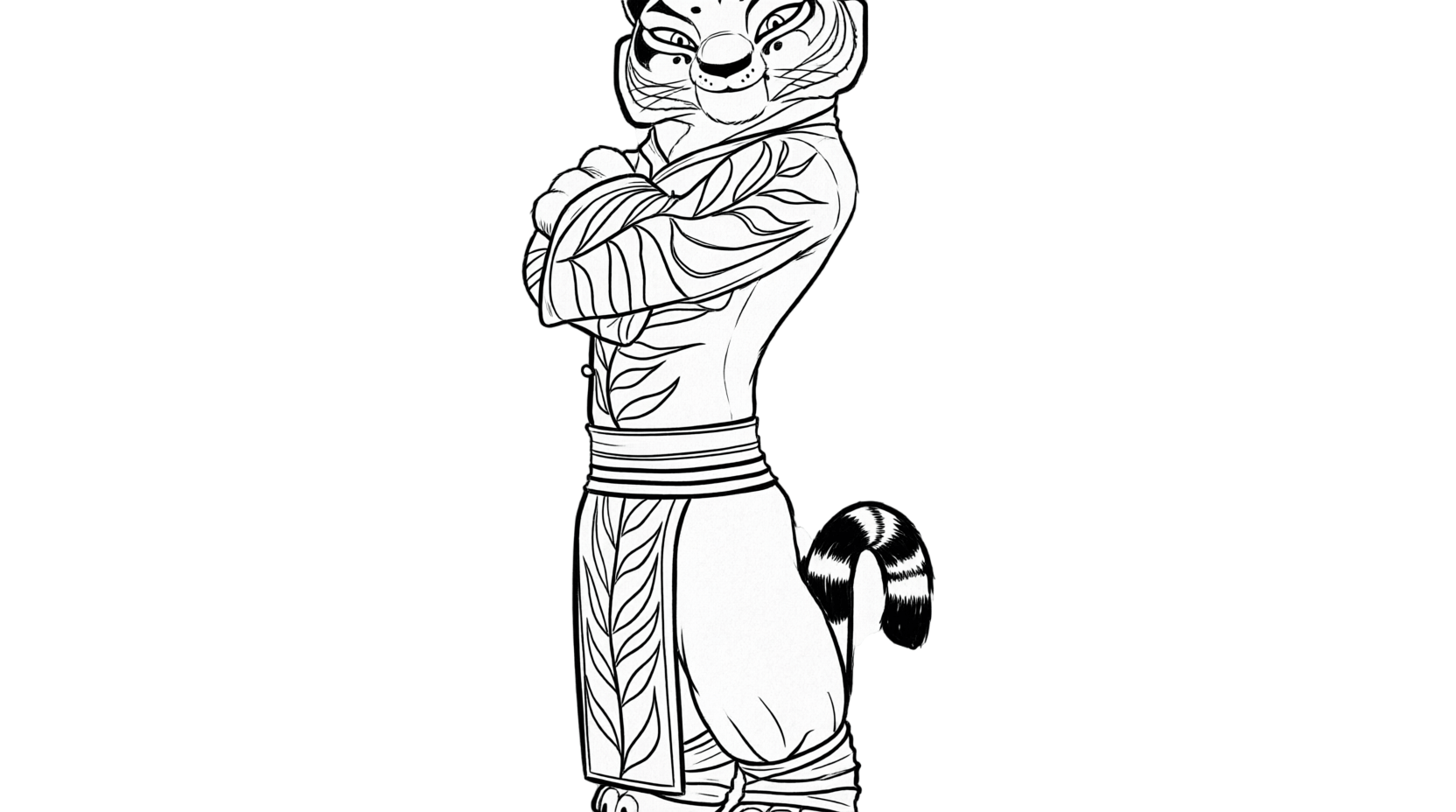 Tigresa kung fu panda para colorir para colorir