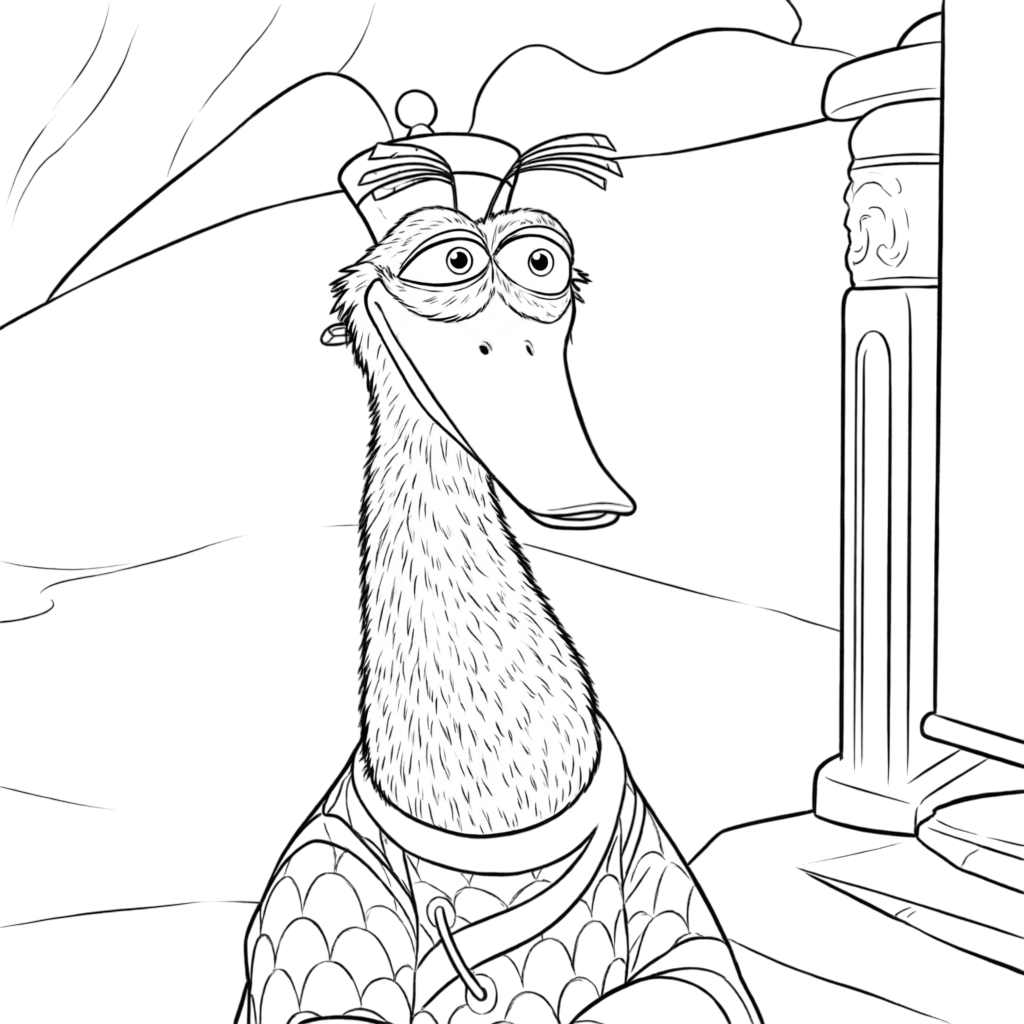 Zeng kung fu panda para colorir para colorir